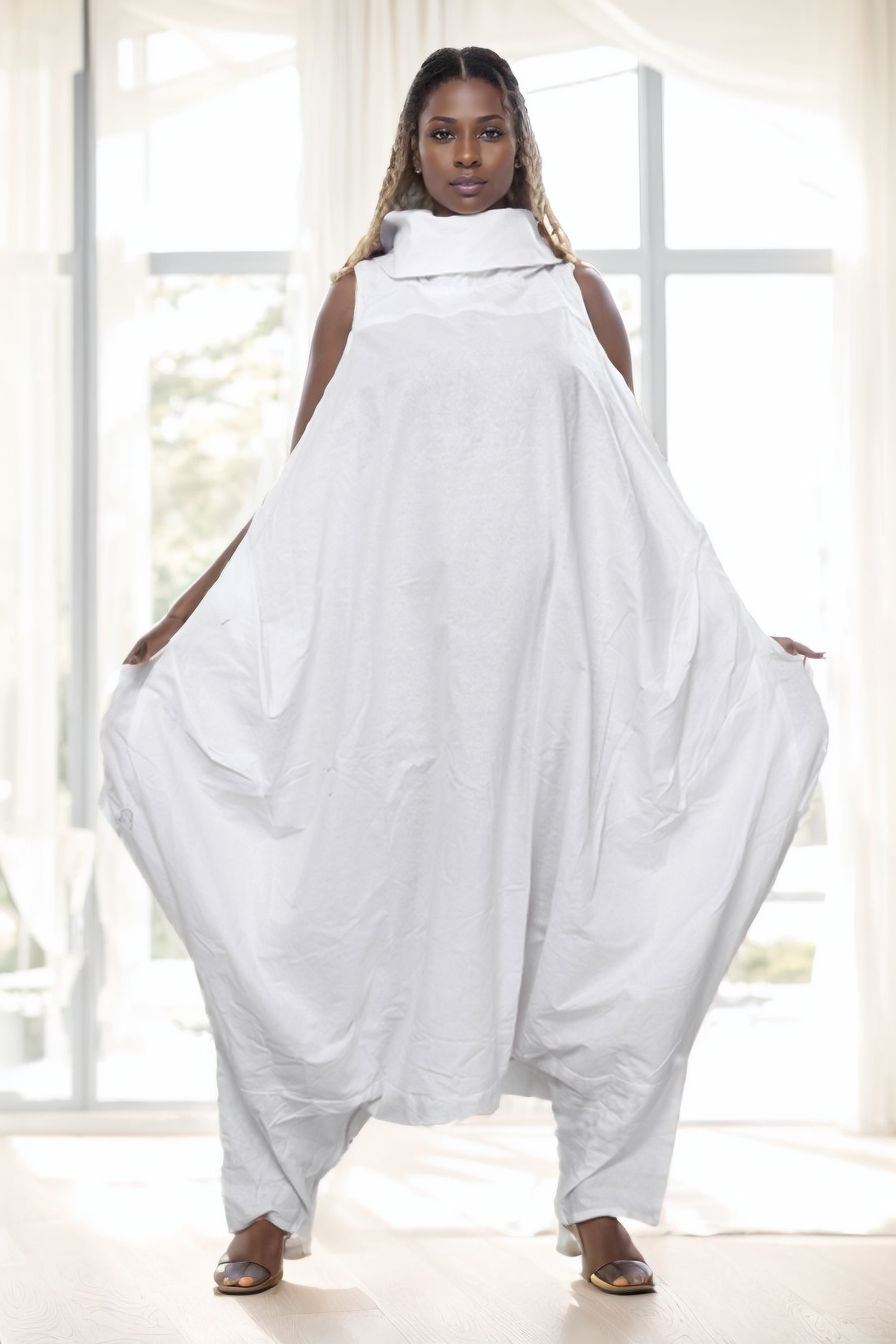 White Linen Jumpsuit