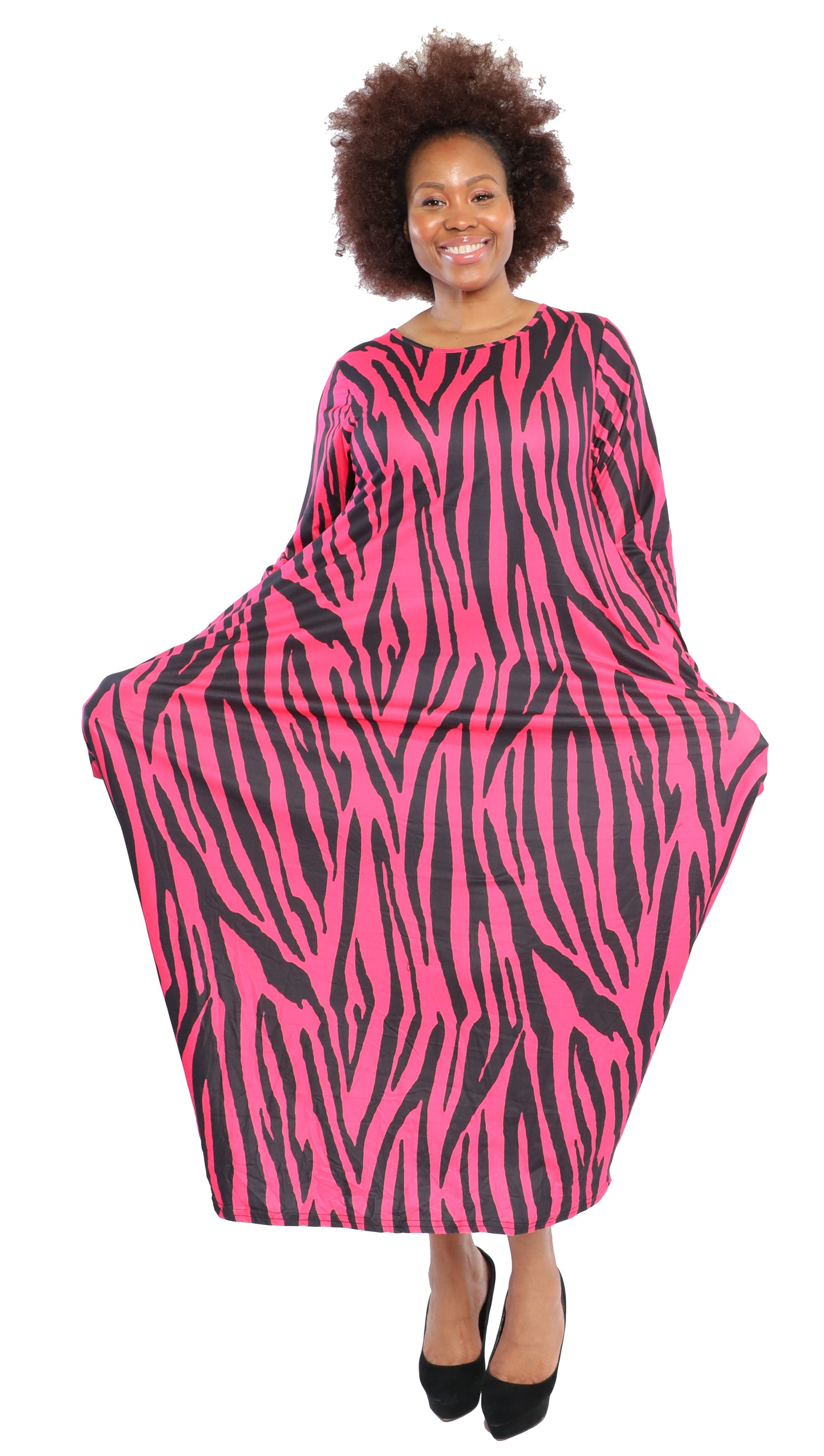 Women's Oversize Loose-Fit Baggy Dress With Side Pockets - One Size Fits All