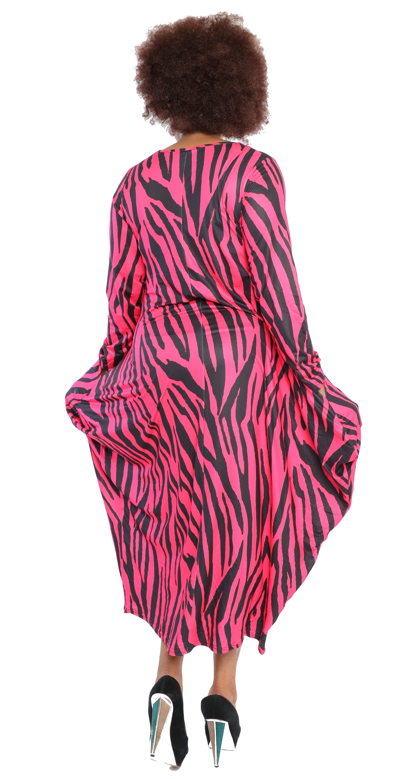 Women's Oversize Loose-Fit Baggy Dress With Side Pockets - One Size Fits All