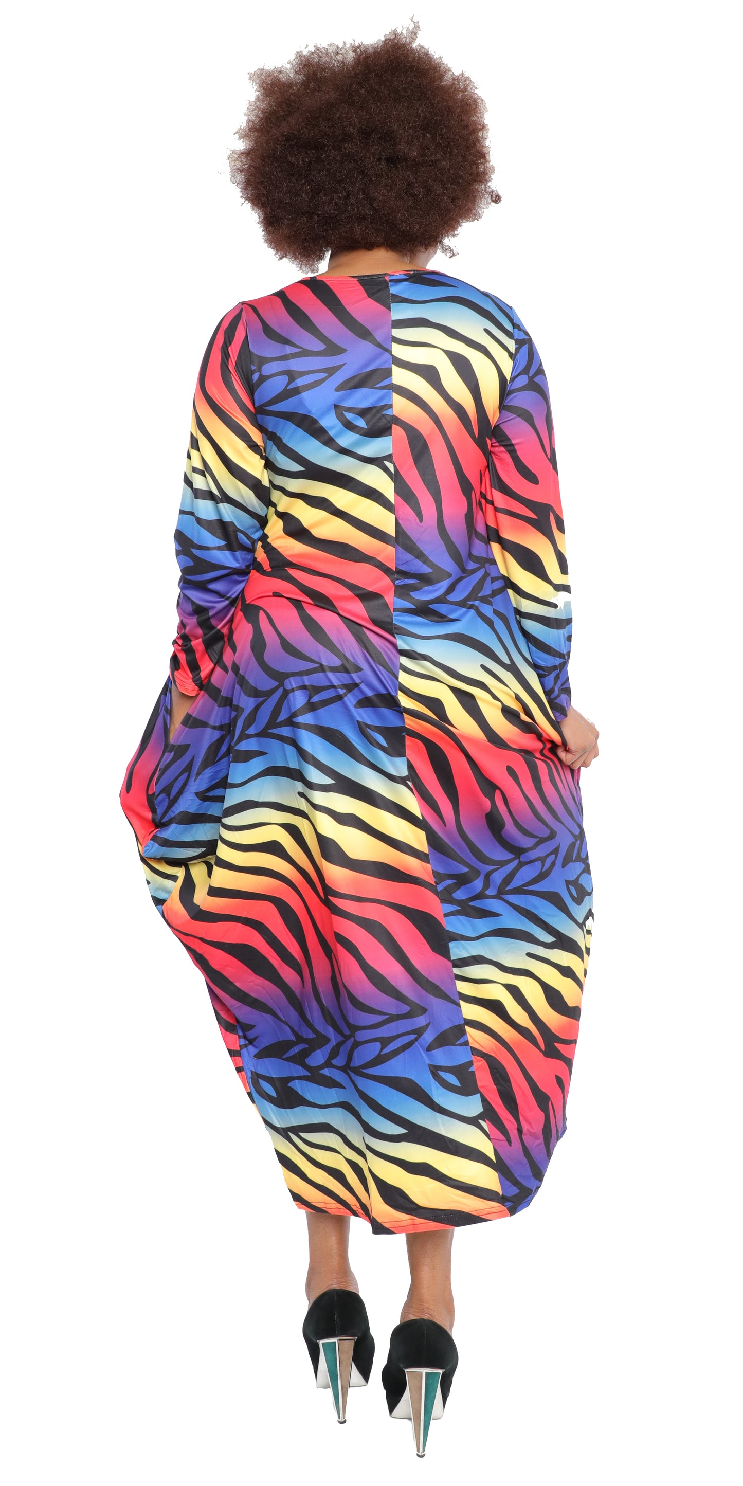 Women's Oversize Loose-Fit Baggy Dress With Side Pockets - One Size Fits All