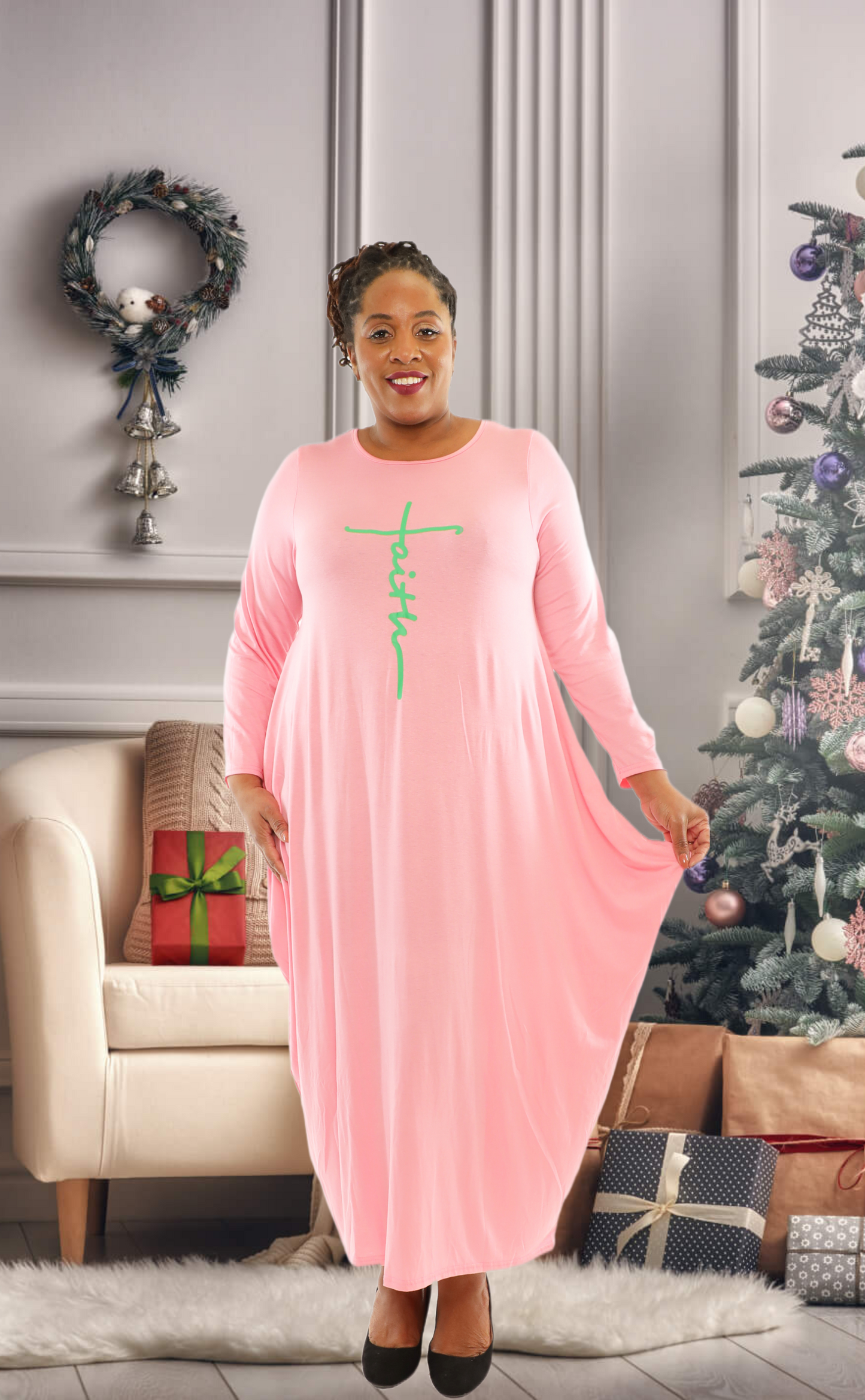 Women's "FAITH" Comfortable Baggy Dress