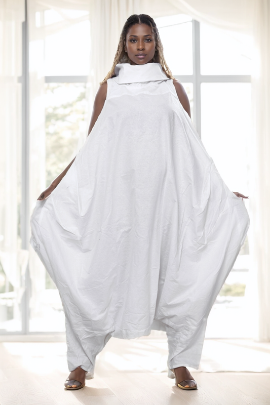 White Linen Jumpsuit