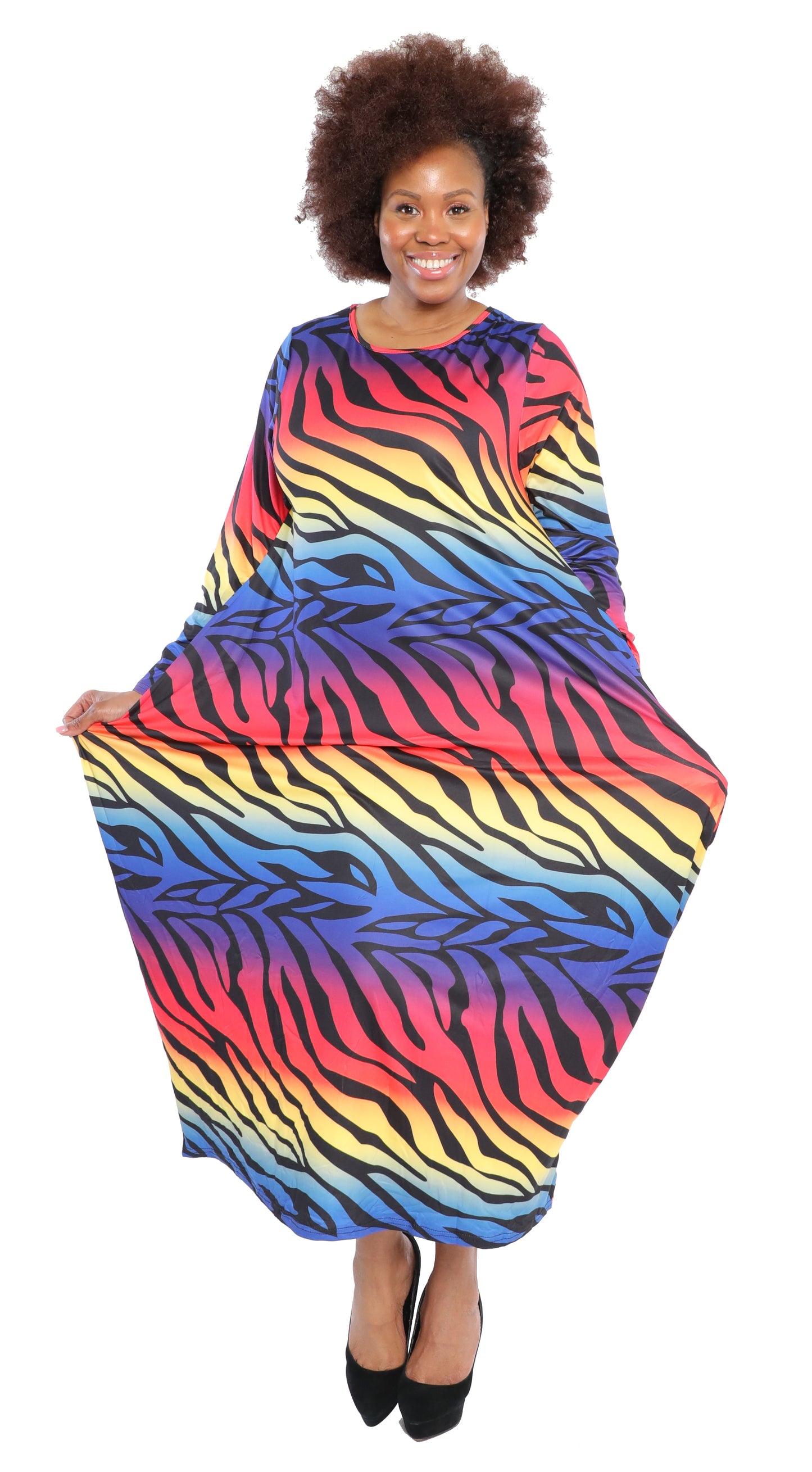 Women's Oversize Loose-Fit Baggy Dress With Side Pockets - One Size Fits All